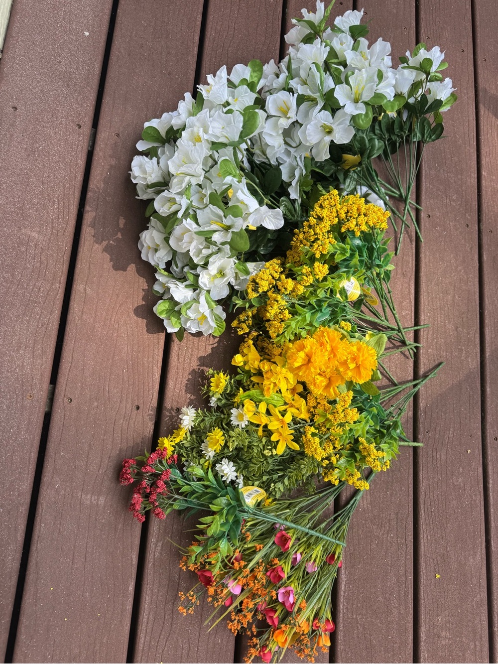 Ashland White and Yellow Mixed Faux Floral Stems Bundle